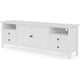Gemma TV St& Entertainment Console | Doors & Drawers | White Wood 84"
