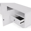 Gemma TV St& Entertainment Console | Doors & Drawers | White Wood 84"