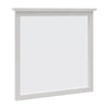Gemma Wall Dresser Mirror | Crown Moldings | Beveled Glass | White Wood 36x41