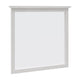 Gemma Wall Dresser Mirror | Crown Moldings | Beveled Glass | White Wood 36x41
