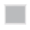 Gemma Wall Dresser Mirror | Crown Moldings | Beveled Glass | White Wood 36x41