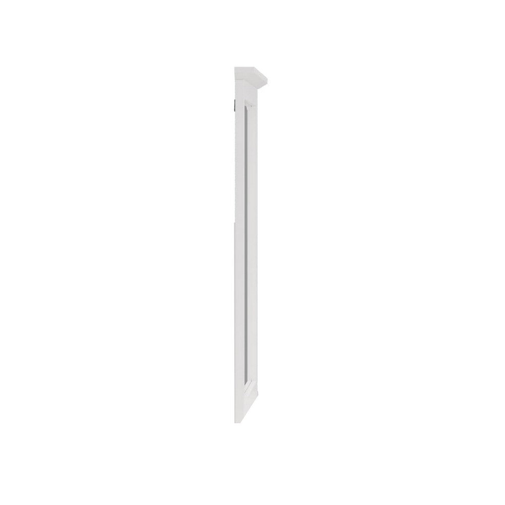 Gemma Wall Dresser Mirror | Crown Moldings | Beveled Glass | White Wood 36x41
