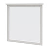 Gemma Wall Dresser Mirror | Crown Moldings | Beveled Glass | White Wood 36x41