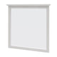 Gemma Wall Dresser Mirror | Crown Moldings | Beveled Glass | White Wood 36x41