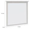 Gemma Wall Dresser Mirror | Crown Moldings | Beveled Glass | White Wood 36x41