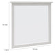 Gemma Wall Dresser Mirror | Crown Moldings | Beveled Glass | White Wood 36x41