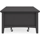 Gemma Coffee Table with 2 Drawers & Casters | Black Mahogany Wood 55"