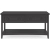 Gemma Console Table | Drawers & Shelf Storage | Black Mahogany Wood 60"