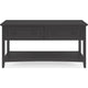 Gemma Console Table | Drawers & Shelf Storage | Black Mahogany Wood 60"