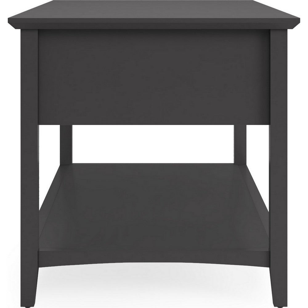 Gemma Console Table | Drawers & Shelf Storage | Black Mahogany Wood 60"