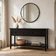 Gemma Console Table | Drawers & Shelf Storage | Black Mahogany Wood 60"