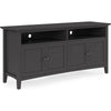 Gemma TV St& Entertainment Console with 4 Doors | Black Wood 64"