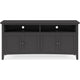 Gemma TV St& Entertainment Console with 4 Doors | Black Wood 64"