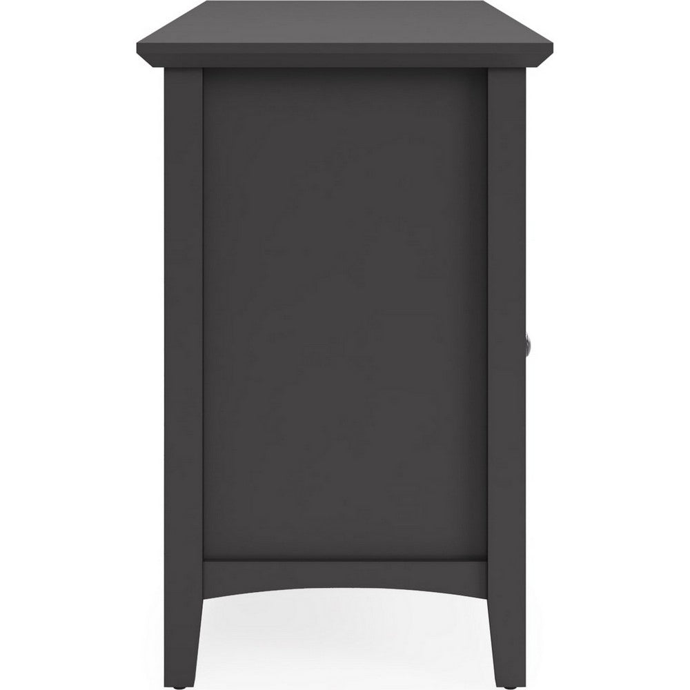 Gemma TV St& Entertainment Console with 4 Doors | Black Wood 64"