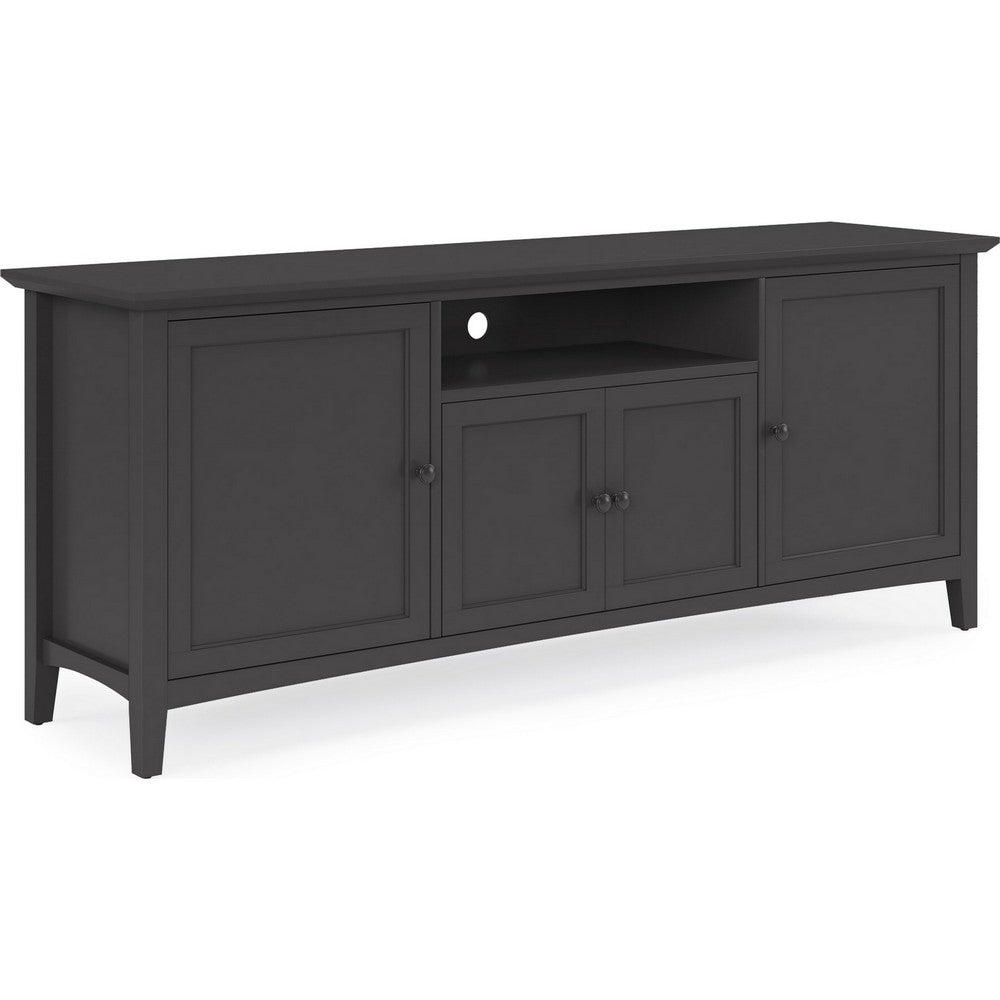 Gemma TV St& Entertainment Console with Storage | Black Wood 74"