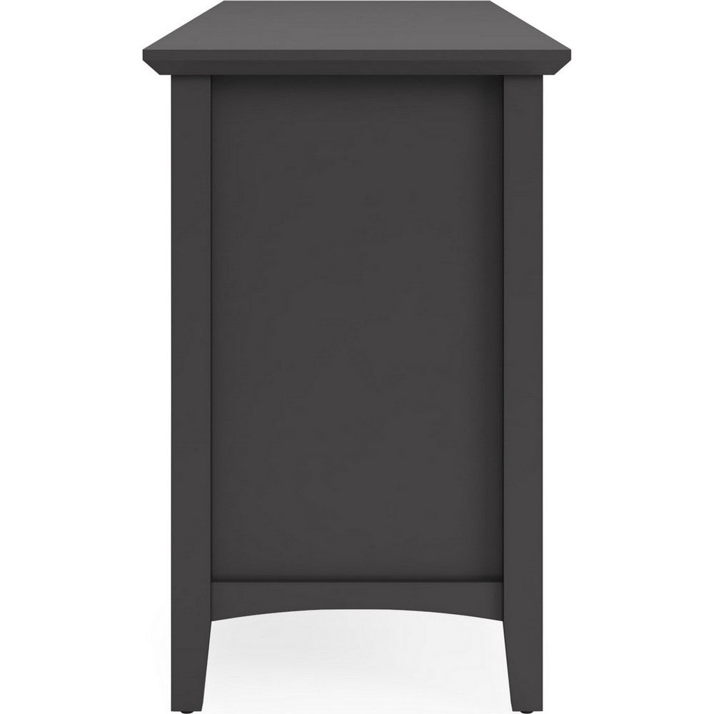 Gemma TV St& Entertainment Console with Storage | Black Wood 74"