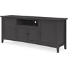 Gemma TV St& Entertainment Console with Storage | Black Wood 74"