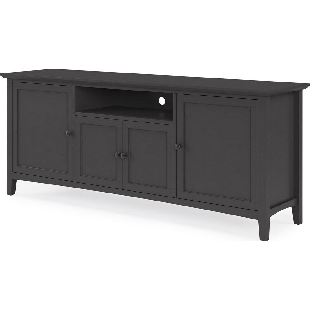 Gemma TV St& Entertainment Console with Storage | Black Wood 74"
