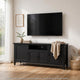 Gemma TV St& Entertainment Console with Storage | Black Wood 74"