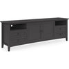 Gemma TV St& Entertainment Console | Doors & Drawers | Black Wood 84"