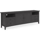 Gemma TV St& Entertainment Console | Doors & Drawers | Black Wood 84"