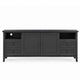 Gemma TV St& Entertainment Console | Doors & Drawers | Black Wood 84"