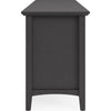 Gemma TV St& Entertainment Console | Doors & Drawers | Black Wood 84"