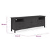 Gemma TV St& Entertainment Console | Doors & Drawers | Black Wood 84"