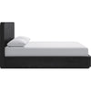 Enola Queen Platform Bed | Waterfall Edges | Jet Black Ash-Mahogany Wood