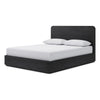 Enola Queen Platform Bed | Waterfall Edges | Jet Black Ash-Mahogany Wood