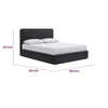 Enola Queen Platform Bed | Waterfall Edges | Jet Black Ash-Mahogany Wood