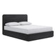 Enola King Platform Bed | Waterfall Edges | Jet Black Ash-Mahogany Wood