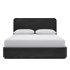 Enola King Platform Bed | Waterfall Edges | Jet Black Ash-Mahogany Wood