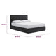 Enola King Platform Bed | Waterfall Edges | Jet Black Ash-Mahogany Wood