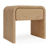 Enola Nightst& with Drawer | Rounded Edges | Timber Brown Solid Wood