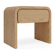 Enola Nightst& with Drawer | Rounded Edges | Timber Brown Solid Wood