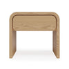 Enola Nightst& with Drawer | Rounded Edges | Timber Brown Solid Wood