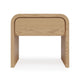 Enola Nightst& with Drawer | Rounded Edges | Timber Brown Solid Wood
