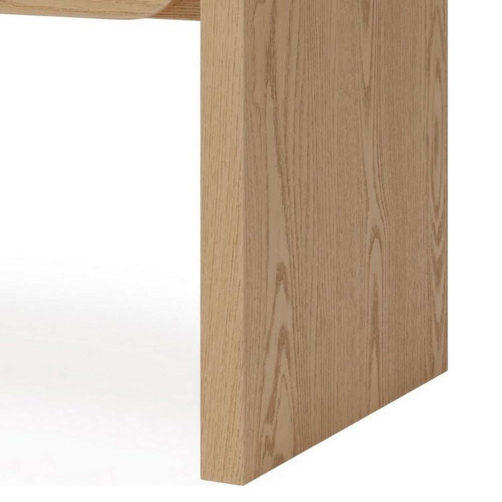 Enola Nightst& with Drawer | Rounded Edges | Timber Brown Solid Wood