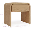 Enola Nightst& with Drawer | Rounded Edges | Timber Brown Solid Wood