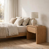 Enola Nightst& with Drawer | Rounded Edges | Timber Brown Solid Wood