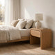 Enola Nightst& with Drawer | Rounded Edges | Timber Brown Solid Wood