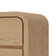 Enola Nightst& | 2 Drawers | Rounded Edges | Timber Brown Solid Wood