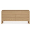 Enola Wide Dresser with 7 Drawers | Rounded Frame | Brown Wood