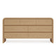 Enola Wide Dresser with 7 Drawers | Rounded Frame | Brown Wood