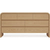 Enola Wide Dresser with 7 Drawers | Rounded Frame | Brown Wood