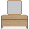 Enola Wide Dresser with 7 Drawers | Rounded Frame | Brown Wood