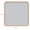 Enola Framed Dresser Mirror | Glass Panel | Timber Brown Meranti Wood 37x40