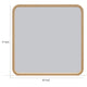 Enola Framed Dresser Mirror | Glass Panel | Timber Brown Meranti Wood 37x40
