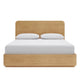 Enola Queen Bed with Slatted Platform | Timber Brown Ash-Meranti Wood